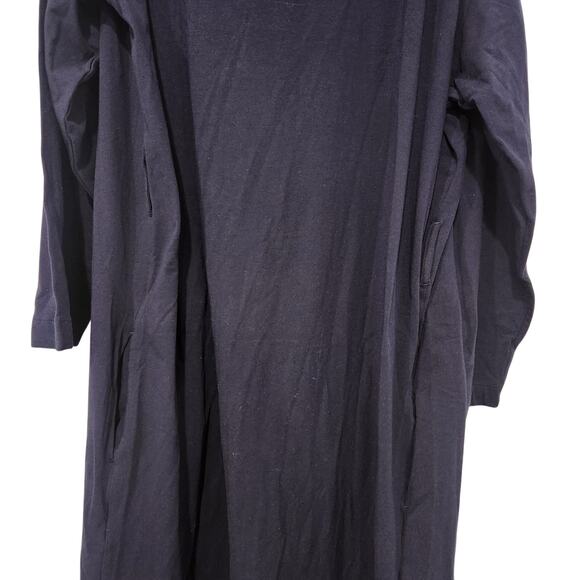 Lacoste unisex cotton belted navy blue robe size M/L - Picture 3 of 6